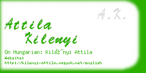 attila kilenyi business card